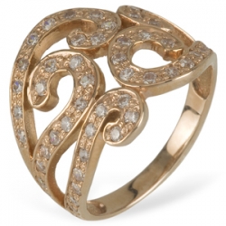 Кольцо золотое с кристаллами Сваровски, артикул 5089