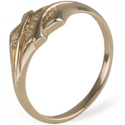 Кольцо золотое с кристаллами Сваровски, артикул 5223