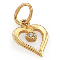 Подвеска золотая декоративная «Сердце», артикул 6951