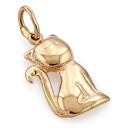 Подвеска золотая декоративная «Кошка», артикул 6983