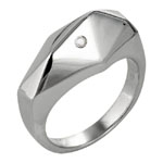 Кольцо серебряное с бриллиантом