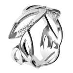 Кольцо серебряное с бриллиантами