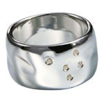 Кольцо серебряное с бриллиантами
