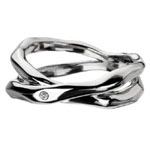 Кольцо серебряное с бриллиантом